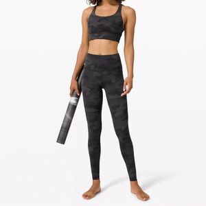 NWT Lululemon Align High-Rise Pant 28" black camo size 6